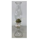 VTG Clear Glass Oil Lamp Approx 17" Tall