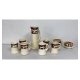 VTG Roseville Creamware "Quaker Men" Tankard