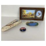 Painted Rocks, Wanda Alred Oil Painting 4 PC Lot