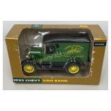 John Deere 1923 Chevy Van Coin Bank 1/25 Scale