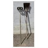 Flat Shovel, Mixing Hoe 2 PC Lot