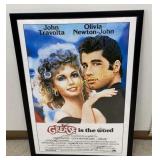 Grease Autographed Movie Poster w/ COA, Framed