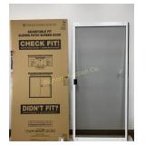 Unused White 36" Patio Door Sliding Screen