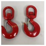 Unused Swivel Lifting Hooks 2 PC Lot 5/8"