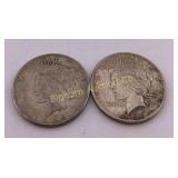 1922-S Peace Silver Dollar 2 PC Lot