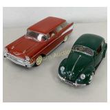 1:18 Scale Die Cast 1951 Volkswagon, 1957 Chevy