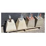 Cinder Block Piers w/ Galvanized Straps 4 Pc Lot