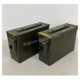 Metal Ammo Boxes 2 PC Lot