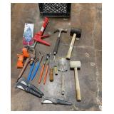 Crate w/ Contents: Pipe Wrenches Pliers, Plastic