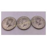 40% Silver Kennedy Half Dollars 1965,67,68