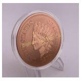 Five Ounce .999 Copper 1877 Indian Head