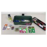 Tackle Box w/ Contents: Lures, Hooks, Bobbers,