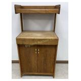 Microwave Cabinet w/ Butcher Block Top
