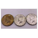 40% Silver Kennedy Half Dollars 1965,67,68