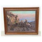 C.M. Russell Framed Art Print "Trouble Hunters"