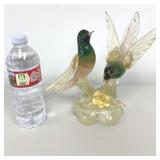 VTG Marano Art Glass Birds 10" w X 9" Tall