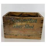 VTG Remington Shur Shot Wooden Ammo Box