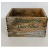 VTG Remington Shur Shot Wooden Ammo Box
