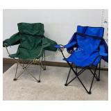 Folding Camp Chairs w/ Storage Bags 2 Pc Lot