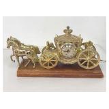 VTG United Carriage w/ 2 Horses Electric Clock