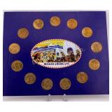 Rugged Americans 13 Bronze Medallions Famous
