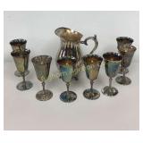 VTG Silver Plate E.L. Delberti Italy 8 PC Stemware