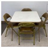 Card Table & 4 Folding Chairs