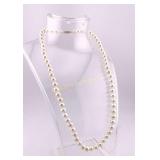 18" Pearl Necklace w/ Gold Clasp