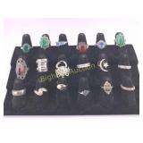Rings Assortment 18 Count Various Sizes/ Styles