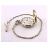Unitron Quartz Pocket Watch w/ Chain, Hunting