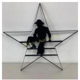 Metal Art Cowboy Wall Decor 24" Diameter