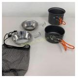 Backpacking Cook Pot Set 2 Sierra Steel Camping