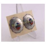Native Earrings Multi-Stone, Sterling Silver