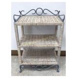 Wicker Shelf w/ Metal Accent