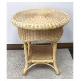 Wicker Round Occasional Table