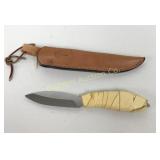Canadian Skinning Knife w/ Leather Wrapped Handle