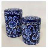 Pier 1 Cobalt Blue 8" & 9ï¿½" Tall 2 Pc Lot