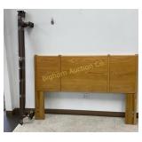 Broyhill Oak Queen/ Full Headboard w/ Metal Frame