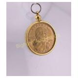 Coin Pendant 2000-D Sacagawea Dollar w/ Bezel