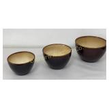 Sango Novva Crown 3 PC Mixing Bowl Set