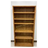 Oak Shelf Unit w-5 Adjustable Shelves