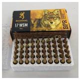 Ammo 17 WSM 50 Rds Browning 25 Gr BPR