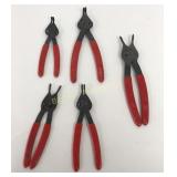 Snap Ring Plier Assortment 5 PC Lot