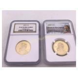 2003-S & 2004-S Sacagawea One Dollar Coins NGC