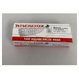 Ammo 9mm 100 Rds Winchester 115 Gr FMJ