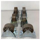 3' Steel Casters 6 Count, Unused
