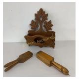VTG Wooden Wall Letter Opener c. Late 1800's