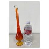 VTG Viking Glass Amberina 12ï¿½' Vase