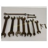 VTG End Wrench Assortment Various Sizes MFG's