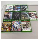 XBox One Game Assortment 10 Pc Lot